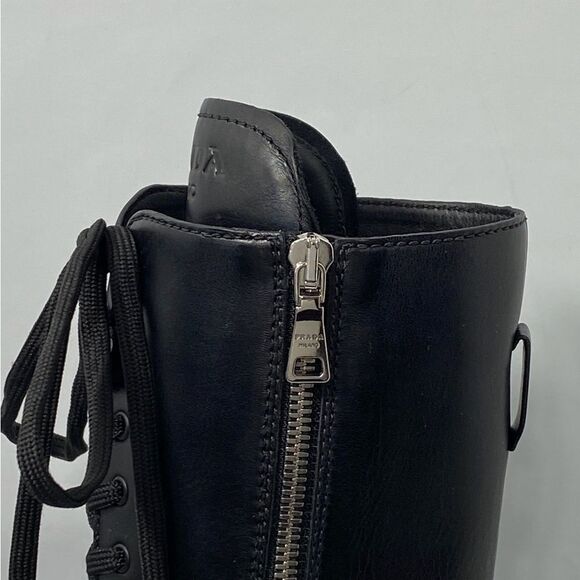 Prada Lug-Sole Tall Leather Combat Boots size 36 - Picture 8 of 15